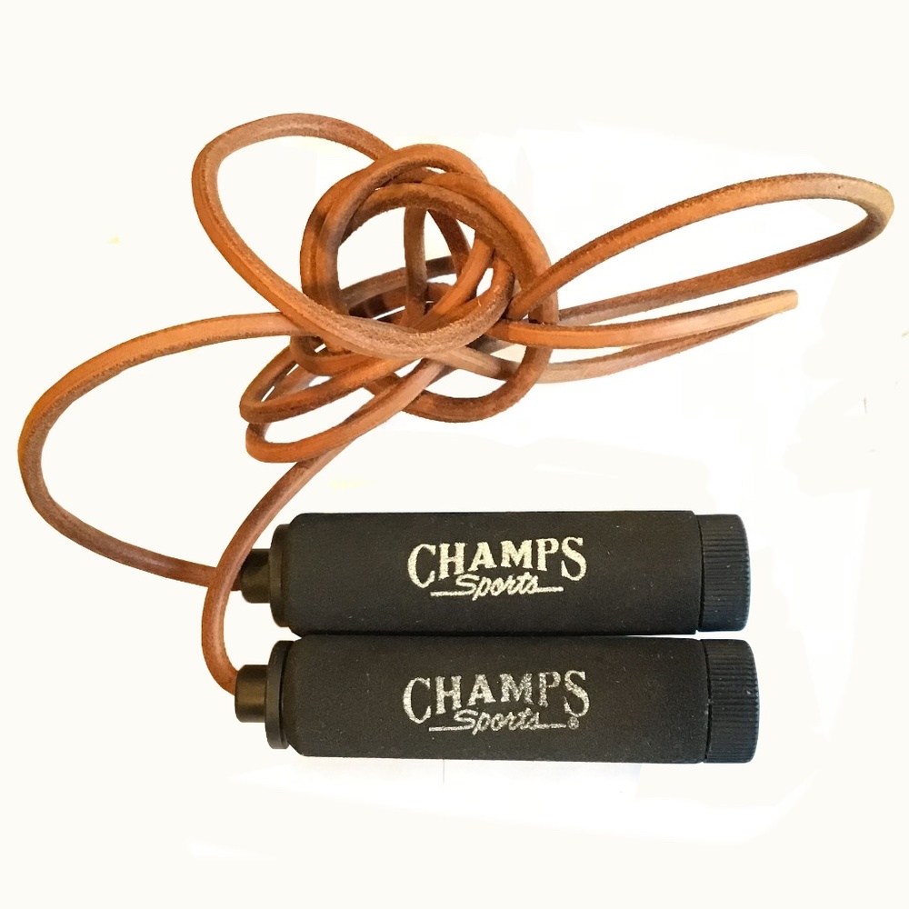 Champs Sports Weighted Jump Rope with Adjustable Leather Rope